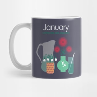 January Birth Flowers Mug